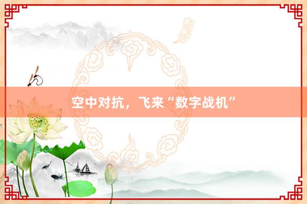 空中对抗，飞来“数字战机”