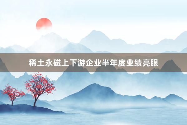 稀土永磁上下游企业半年度业绩亮眼