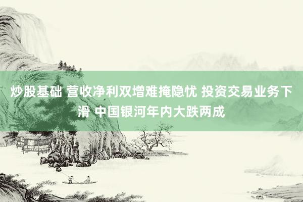 炒股基础 营收净利双增难掩隐忧 投资交易业务下滑 中国银河年内大跌两成