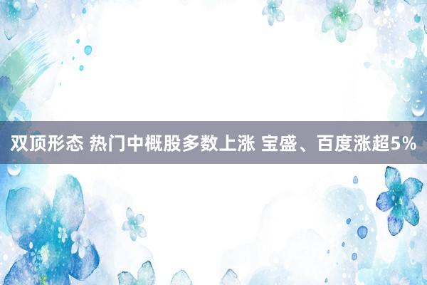 双顶形态 热门中概股多数上涨 宝盛、百度涨超5%